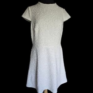 Vince Camuto Ivory Textured Dress